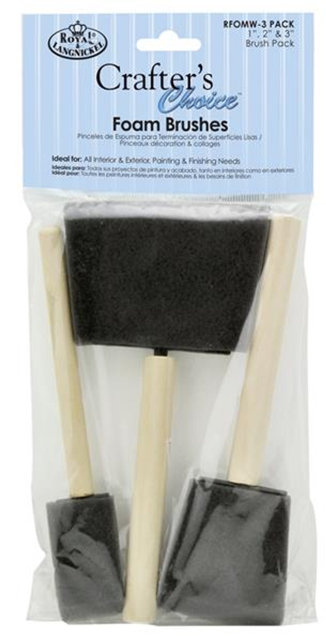 Royal & Langnickel Crafters Choice Foam Brushes | Set of 3