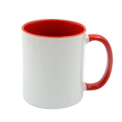 11oz Inner & Handle Red Sublimation Mug