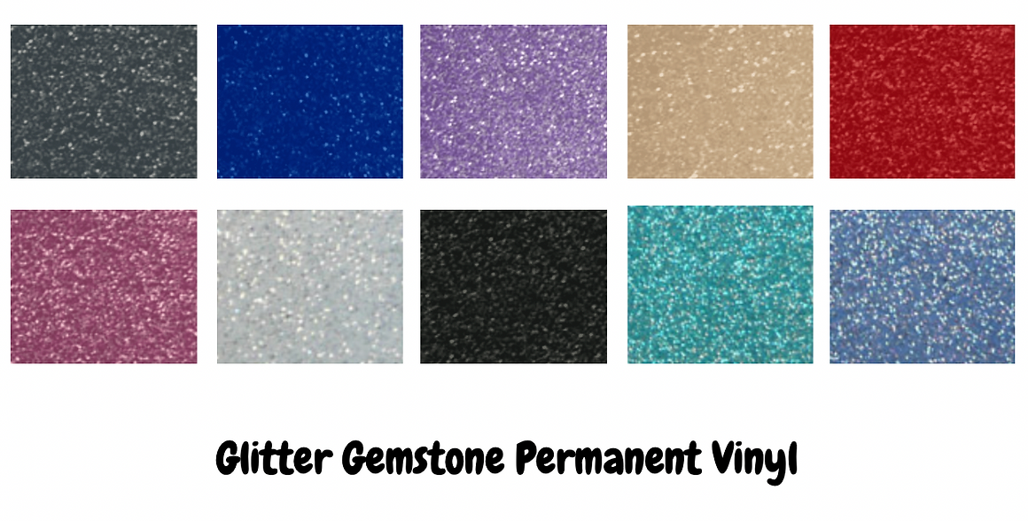 Glitter Gemstone Permanent Vinyl