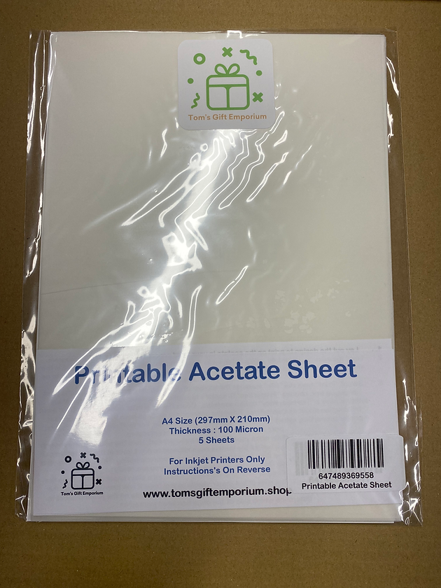 5 Pack Printable Acetate