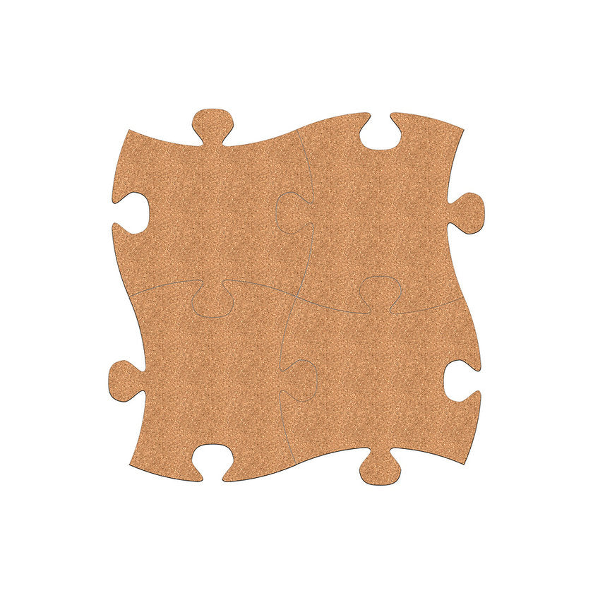 Cork Jigsaw Pieces 17cm Pack of 4