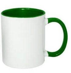 11oz Inner & Handle Green Sublimation Mug