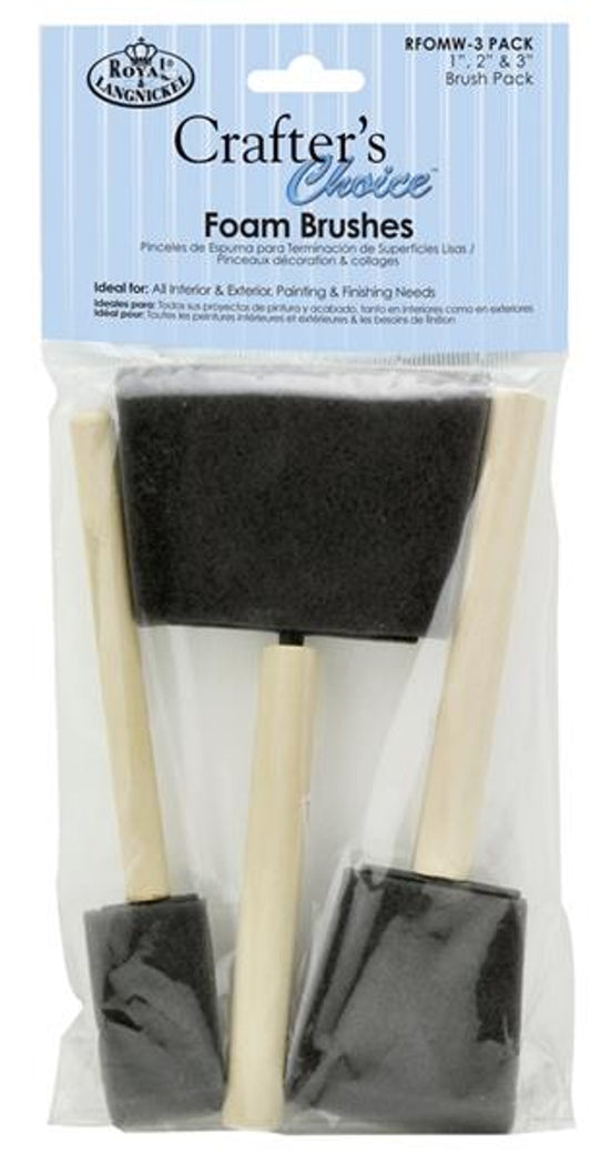 Royal & Langnickel Crafters Choice Foam Brushes | Set of 3