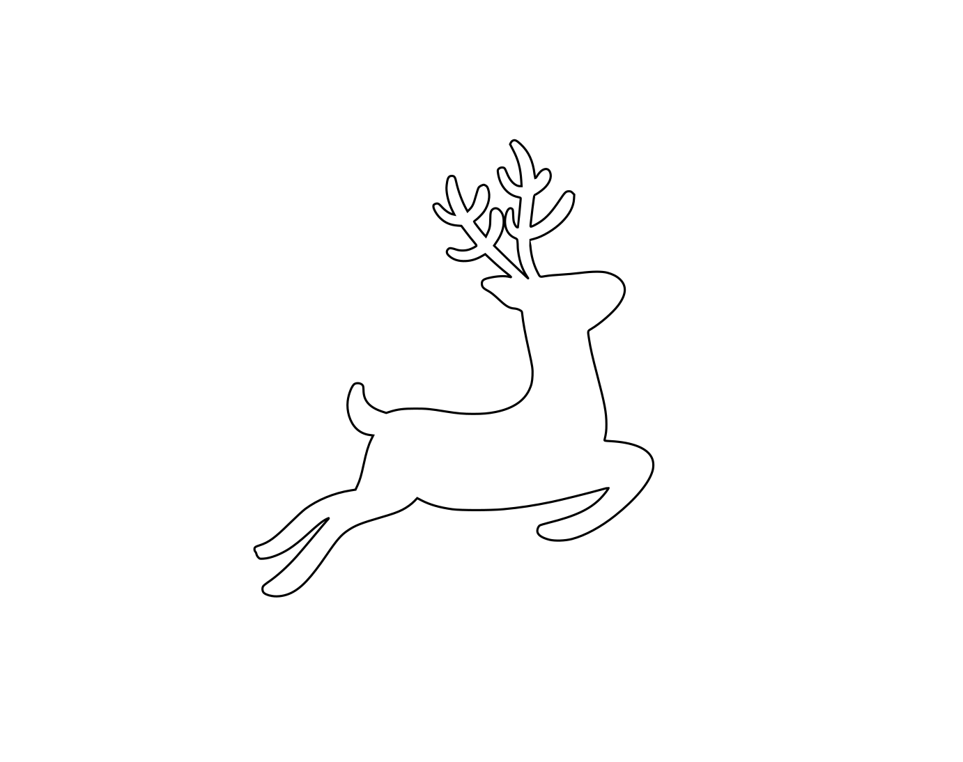 Acrylic Jumping Reindeer