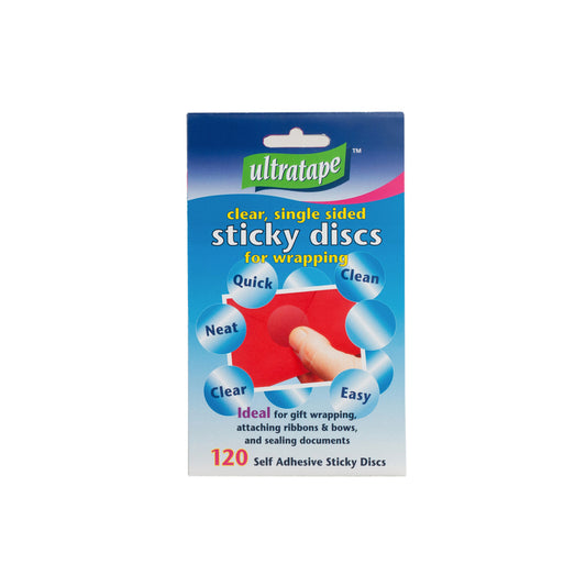 Ultra Stick Sticky Discs Clear 25mm Pack 120
